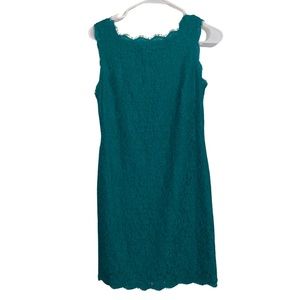 Adrianna Papell Green Lace Cocktail Dress